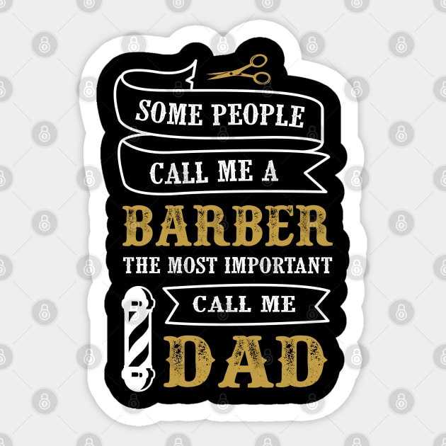 Barber Dad T-Shirt Father's Day Tee Shirt Gift Sticker by creative